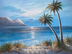 Oil painting - Palm Tree Seascape