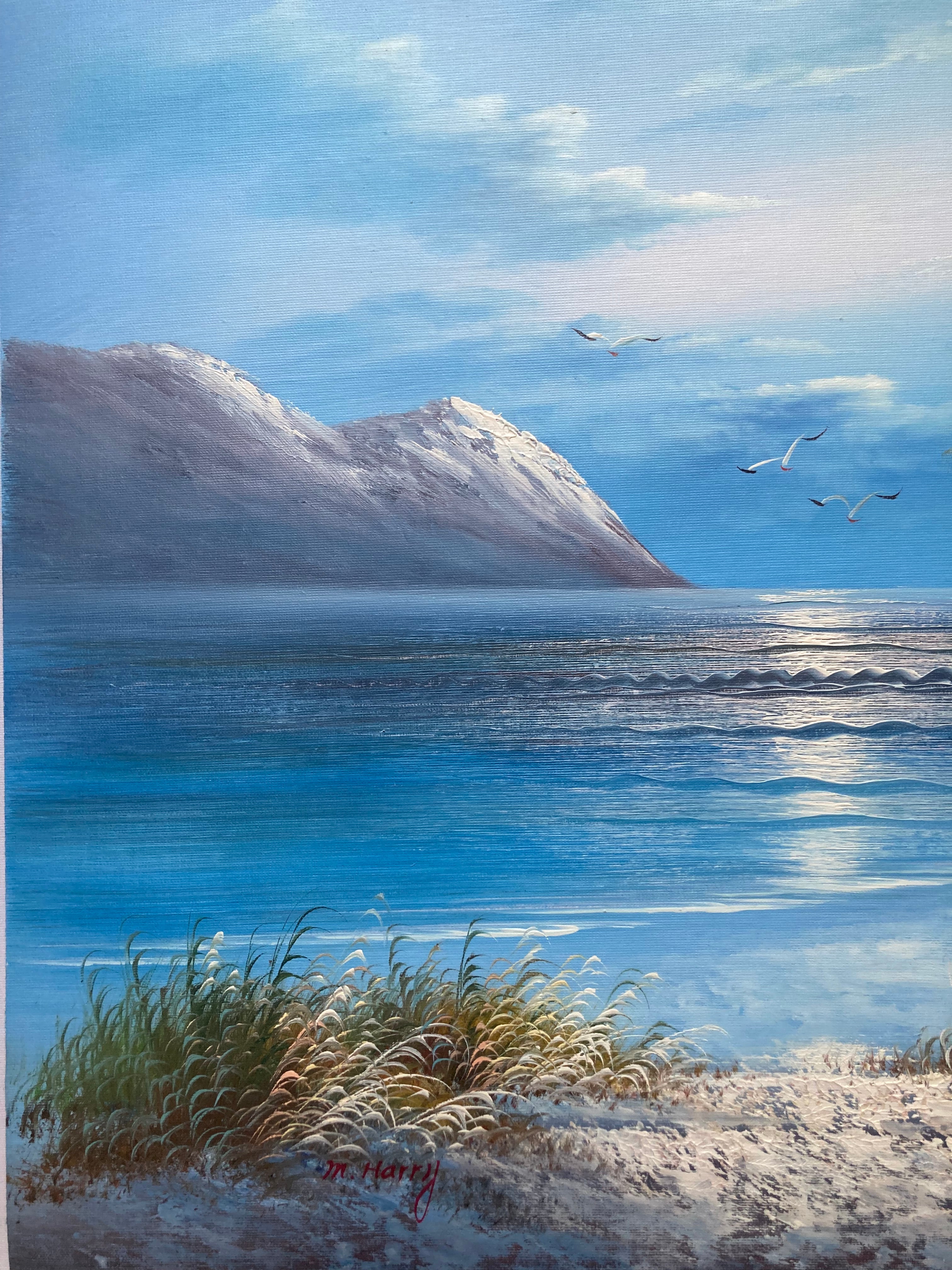 Oil painting - Palm Tree Seascape
