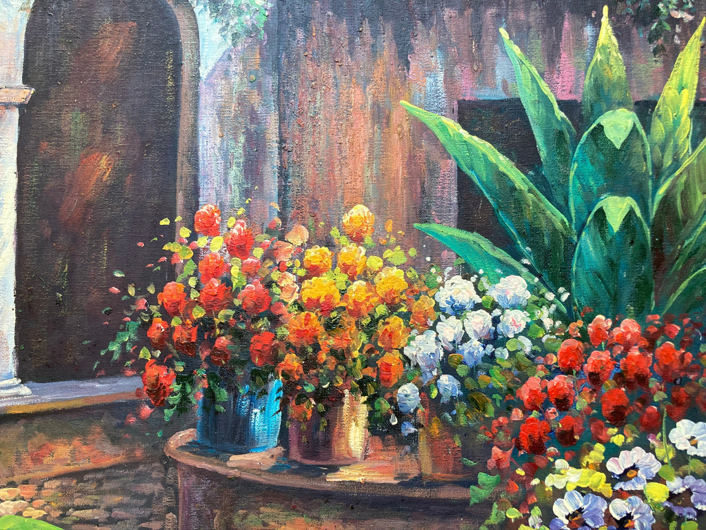 Oil Painting - Italian Garden Scene