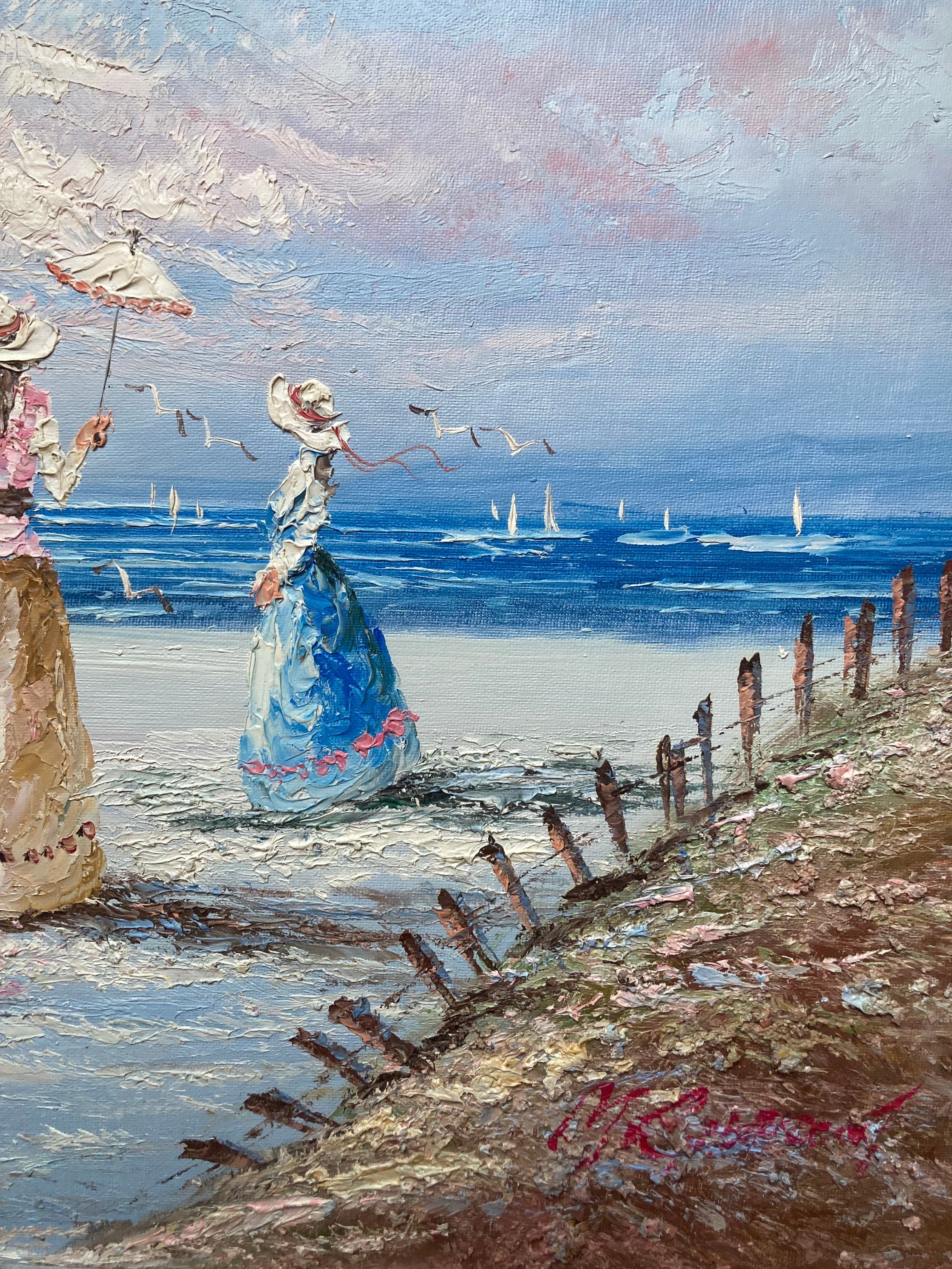 Oil Painting - Seaside Victorian Ladies
